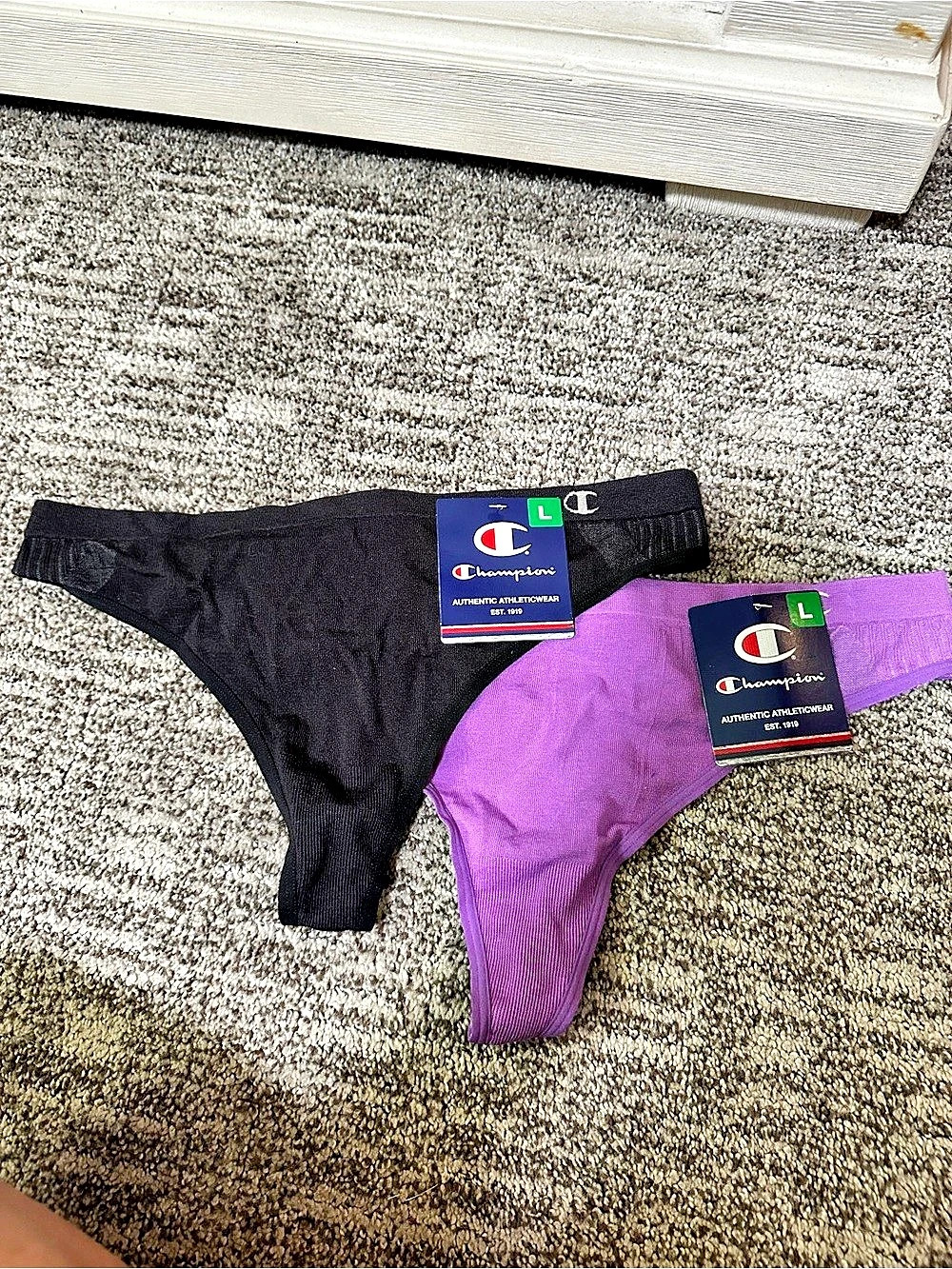 Champion Women's Panty 5-Pack in Purple, White & Black Size Large NWT
